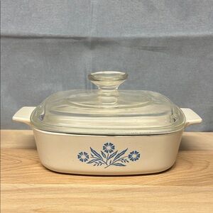 1965 Vintage Corningware Blue Cornflower Casserole Dish 1 litre and Lid.